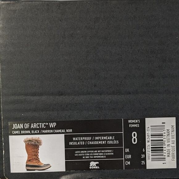 Sorel Joan of Arctic Waterproof Winter Boots, Brown Leather, Women's 8 M - Picture 6 of 6